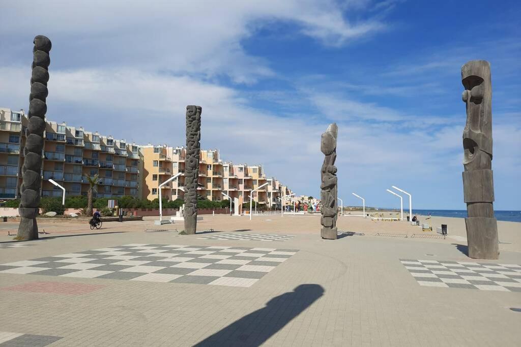 Appartement Vue Mer, Acces Direct Plage, Parking Privatif Le Barcarès Exteriér fotografie